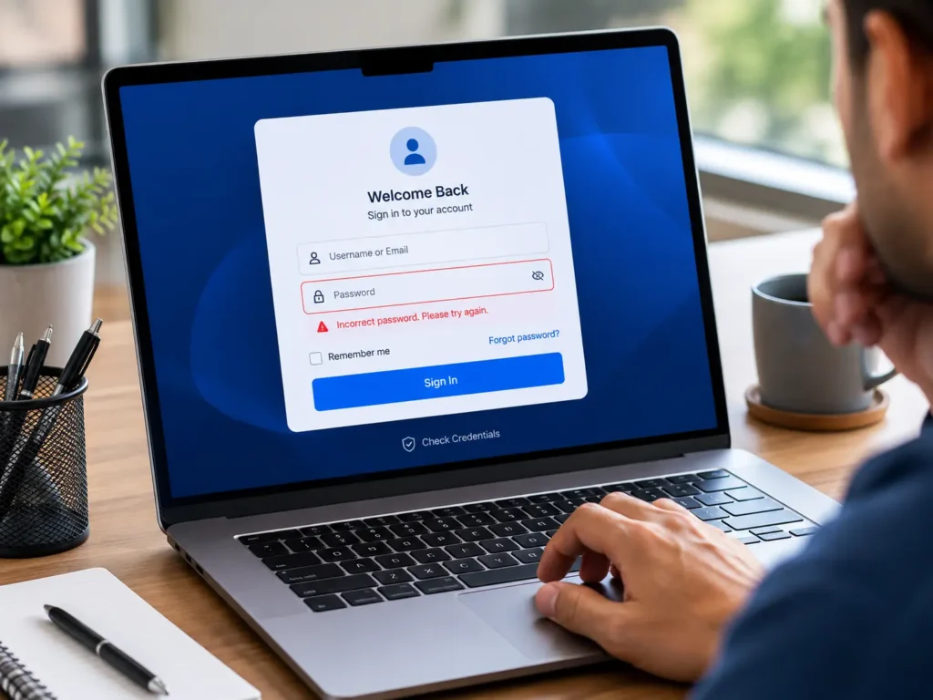 Checking Matchbox9 username and password before login